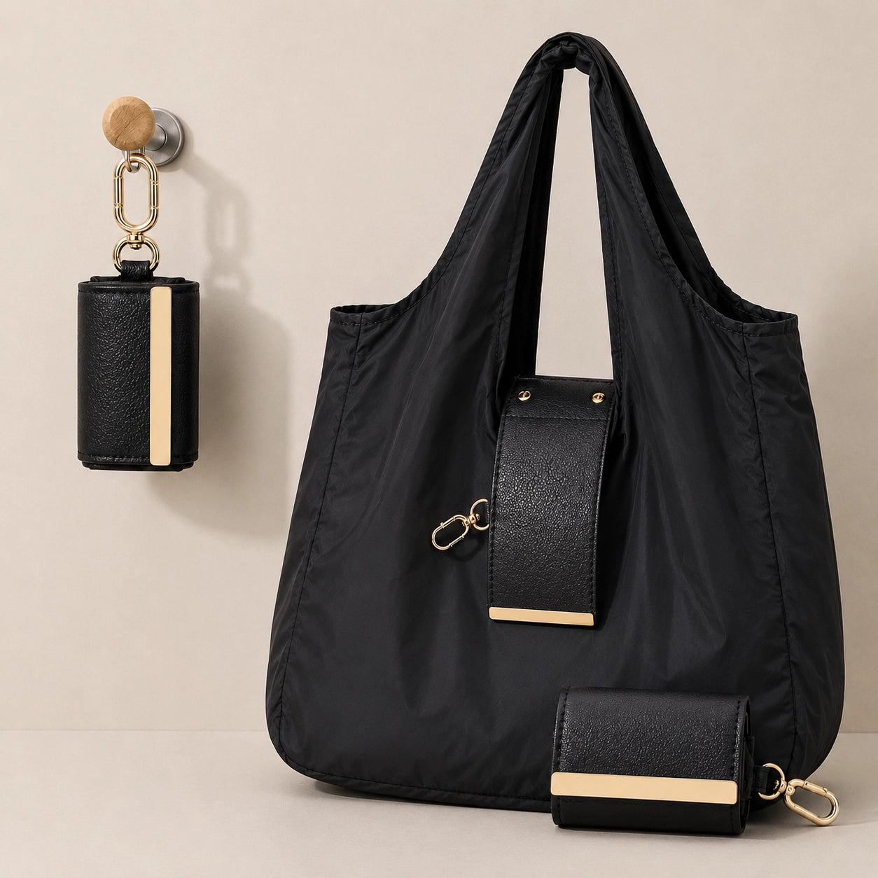 Everyday Foldable Tote Bag – Large Capacity Keychain Design