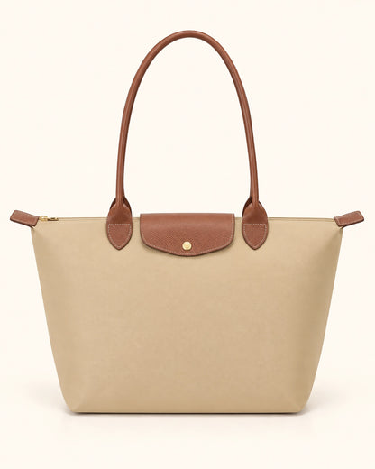 Tote Bag for Women Nylon Top-Handle Purse, Large Capacity Shoulder Hobo Handbag with Zipper, Water-Resistant, Leisure Foldable Weekend