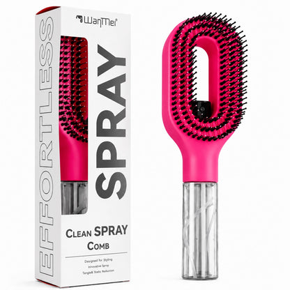 2-in-1 Misting Hair Brush – Detangling Spray Brush for Wet & Dry Hair