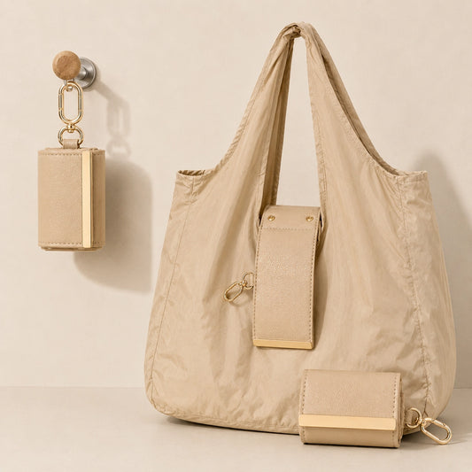 Everyday Foldable Tote Bag – Large Capacity Keychain Design