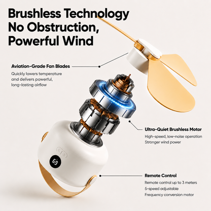 Premium Portable Camping Fan with LED Light & Remote