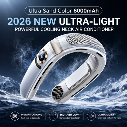 Portable Neck Fan with Semiconductor Cooling – Neck Air Conditioner with 3 Cooling Plates