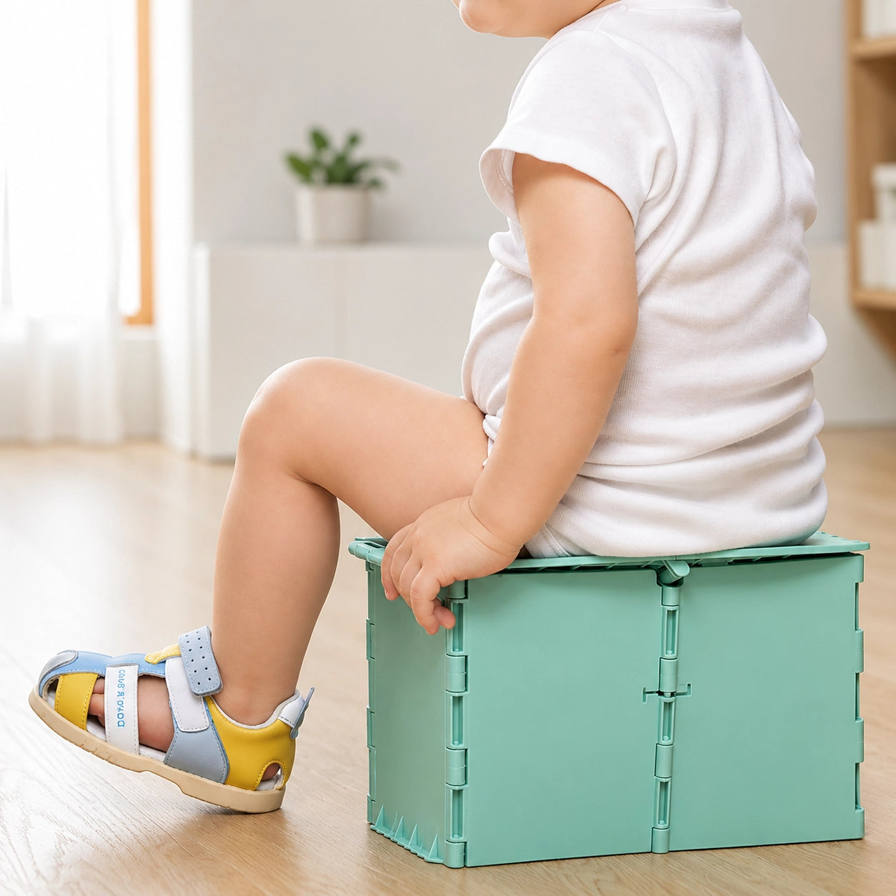 Portable Foldable Toddler Potty Training Seat – Leakproof Travel Toilet with Cleaning Bags for Car, Camping & Travel