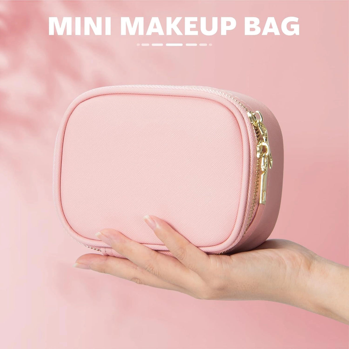 Travel Makeup Bag with LED Mirror – 3 Light Modes Portable Cosmetic Organizer