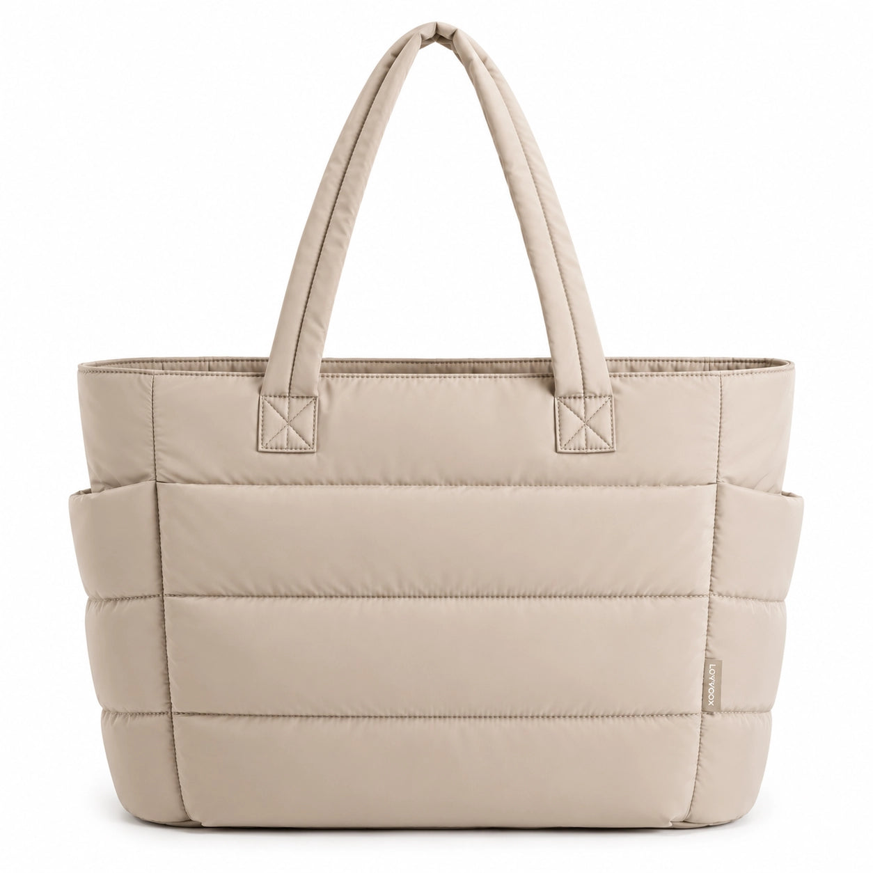 Lightweight Puffy Tote Bag for Women – Quilted Laptop Shoulder Bag with Compartments for Work, Travel & Everyday Use