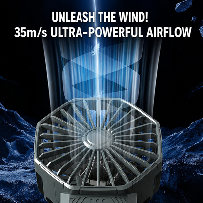Rechargeable Turbo Fan with LED Light – High-Speed Portable Cooling