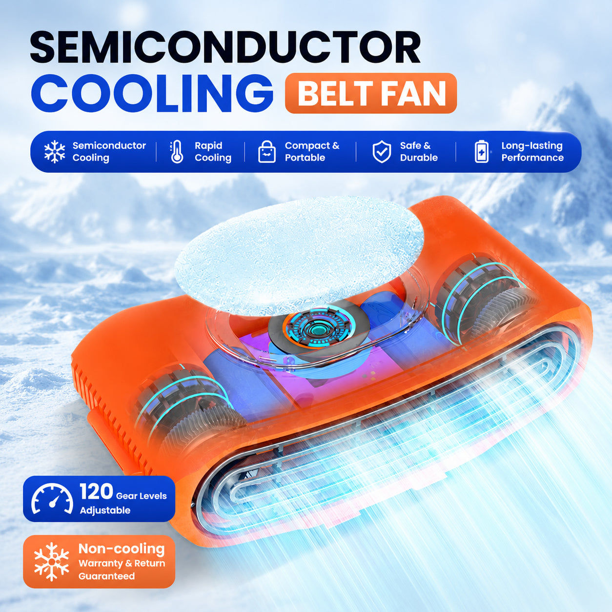 Portable Waist Fan with Cooling Plate – Rechargeable Personal Air Conditioner