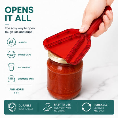 Jar Opener for Weak Hands – Effortlessly Opens Stubborn Lids & Bottle Caps
