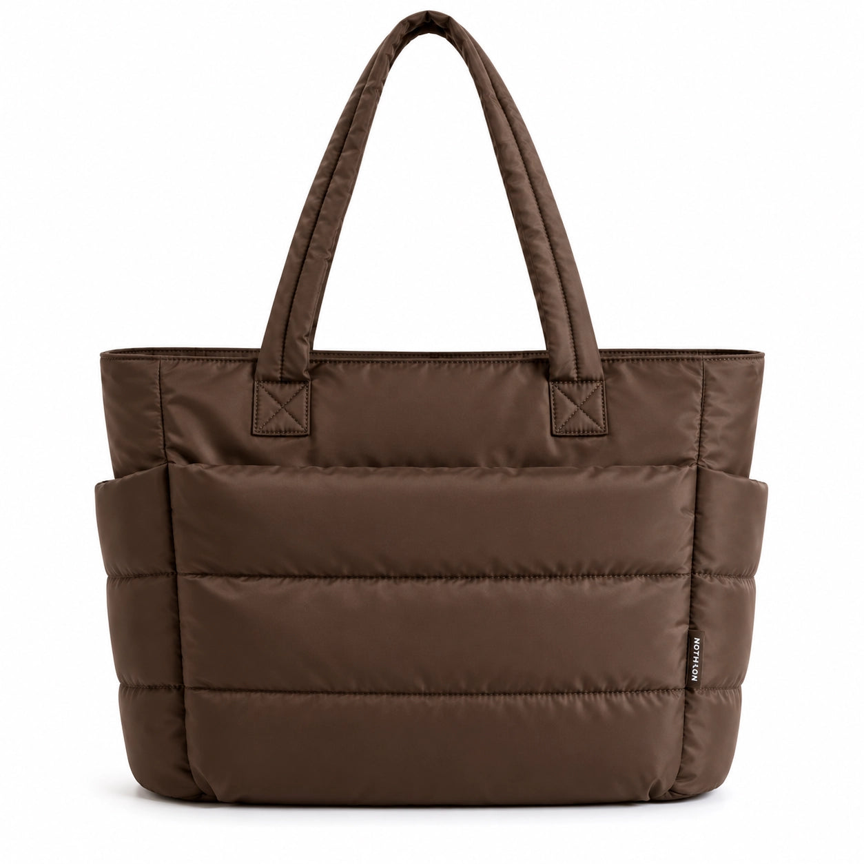 Lightweight Puffy Tote Bag for Women – Quilted Laptop Shoulder Bag with Compartments for Work, Travel & Everyday Use