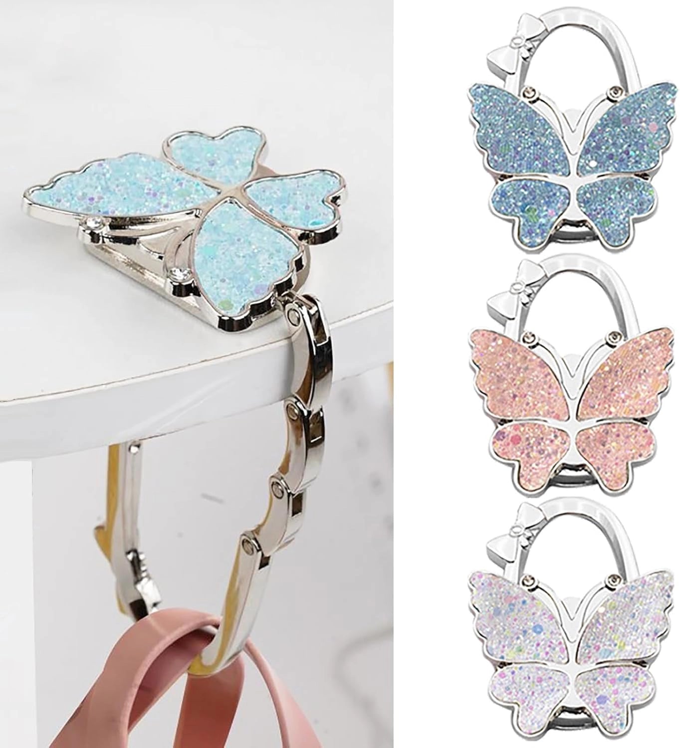 Foldable Purse Hook for Table – Portable Handbag Hanger for Desks, Restaurants & Travel