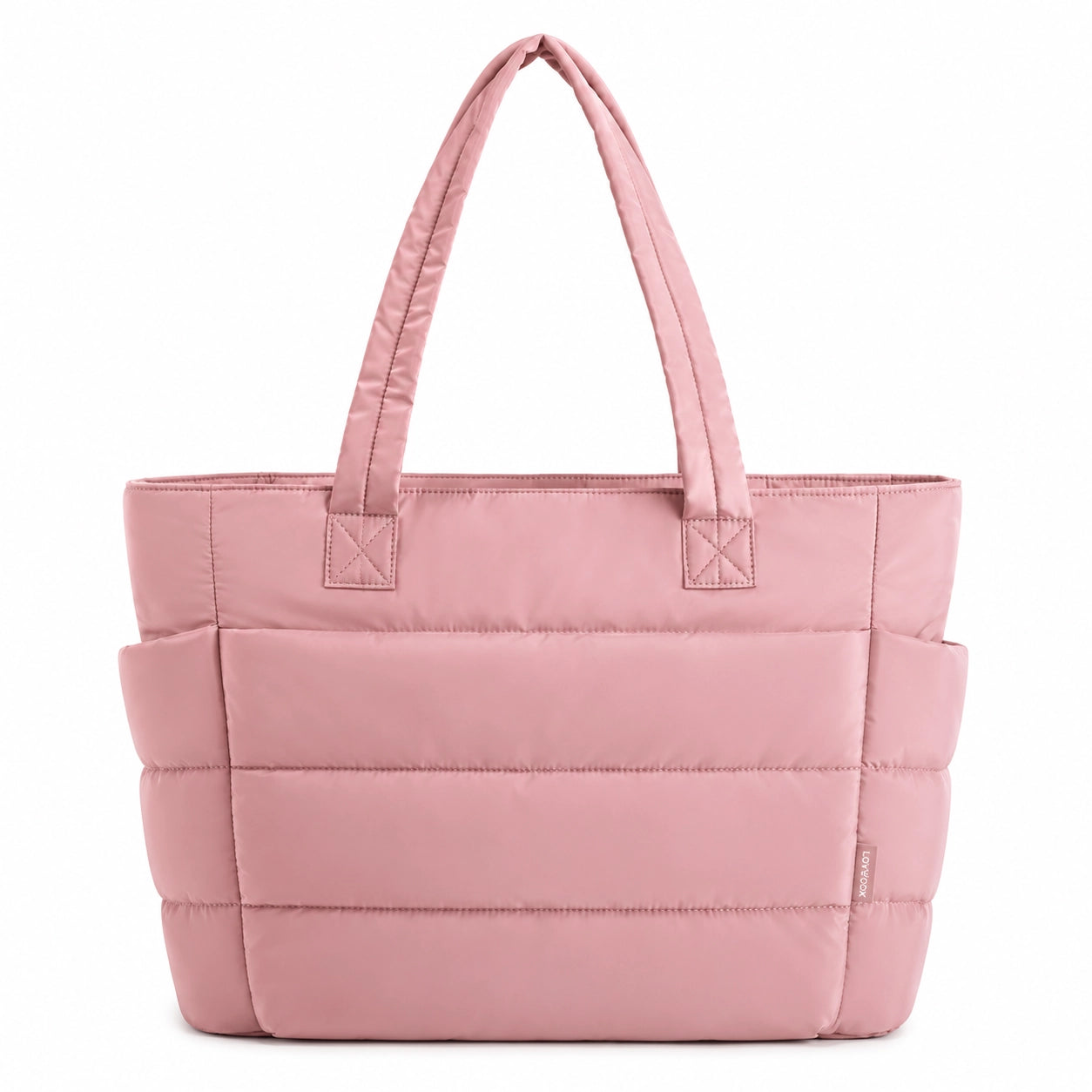 Lightweight Puffy Tote Bag for Women – Quilted Laptop Shoulder Bag with Compartments for Work, Travel & Everyday Use