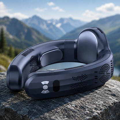 Neck Fan with Cooling Plate – Rechargeable Neck Air Conditioner for Instant Cooling