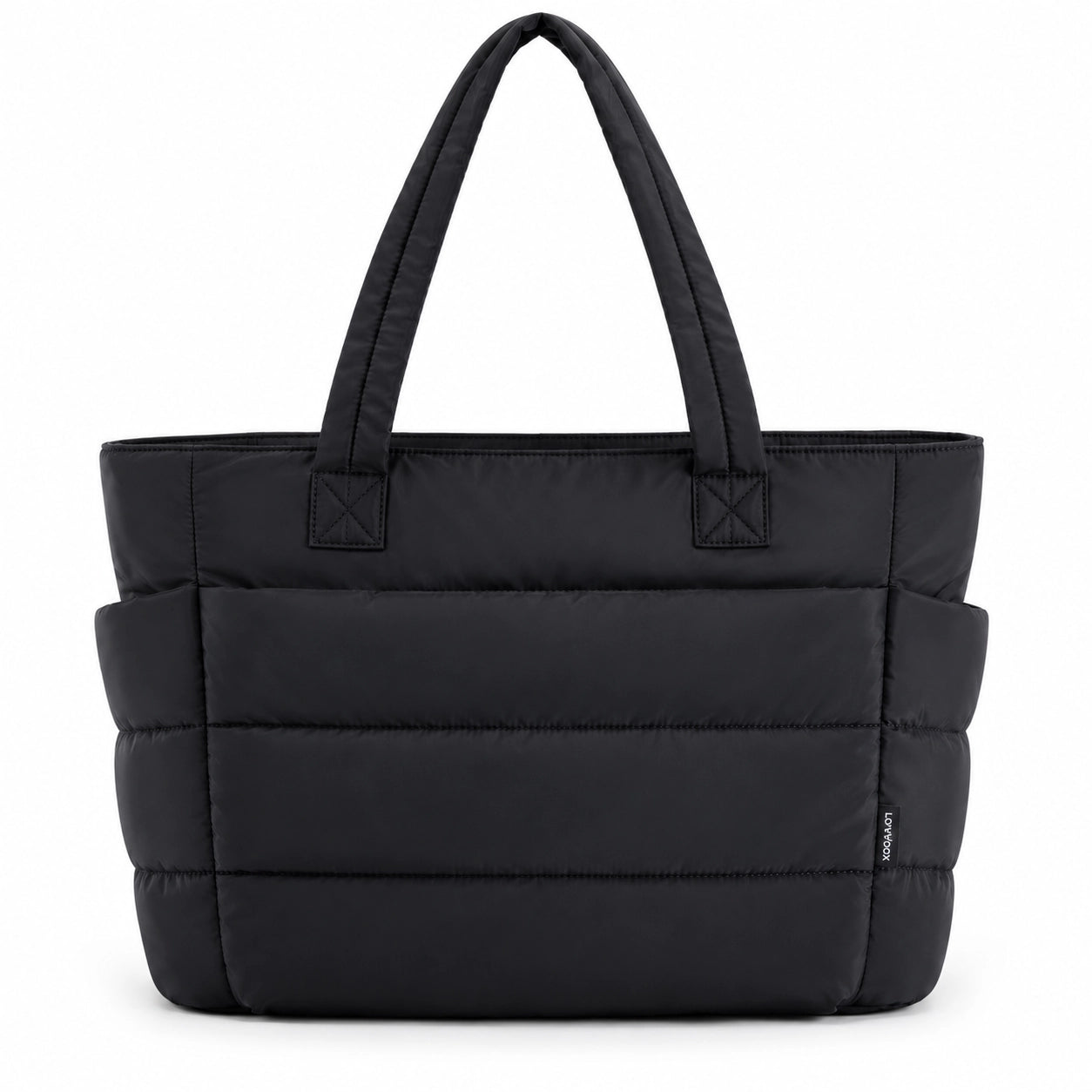 Lightweight Puffy Tote Bag for Women – Quilted Laptop Shoulder Bag with Compartments for Work, Travel & Everyday Use
