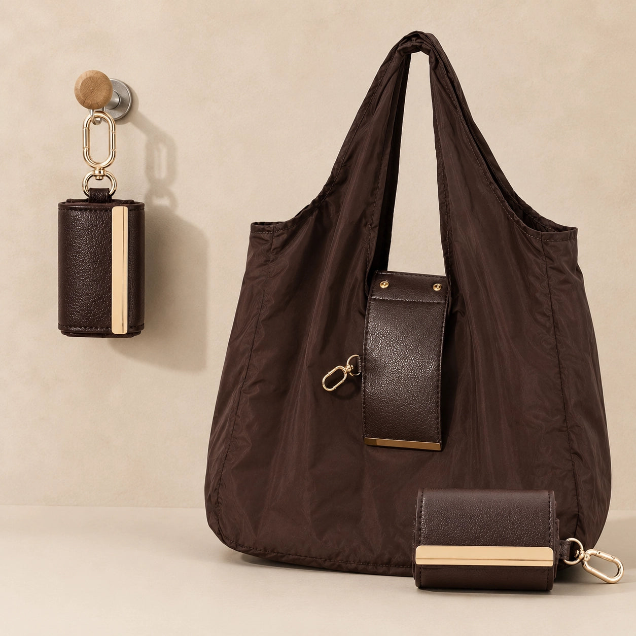 Everyday Foldable Tote Bag – Large Capacity Keychain Design