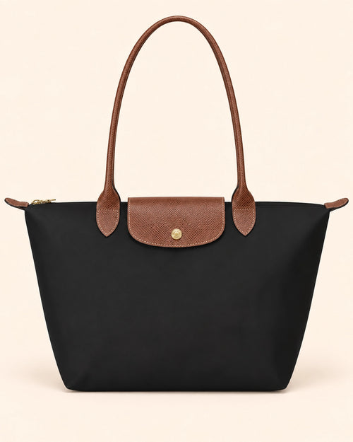 Tote Bag for Women Nylon Top-Handle Purse, Large Capacity Shoulder Hobo Handbag with Zipper, Water-Resistant, Leisure Foldable Weekend