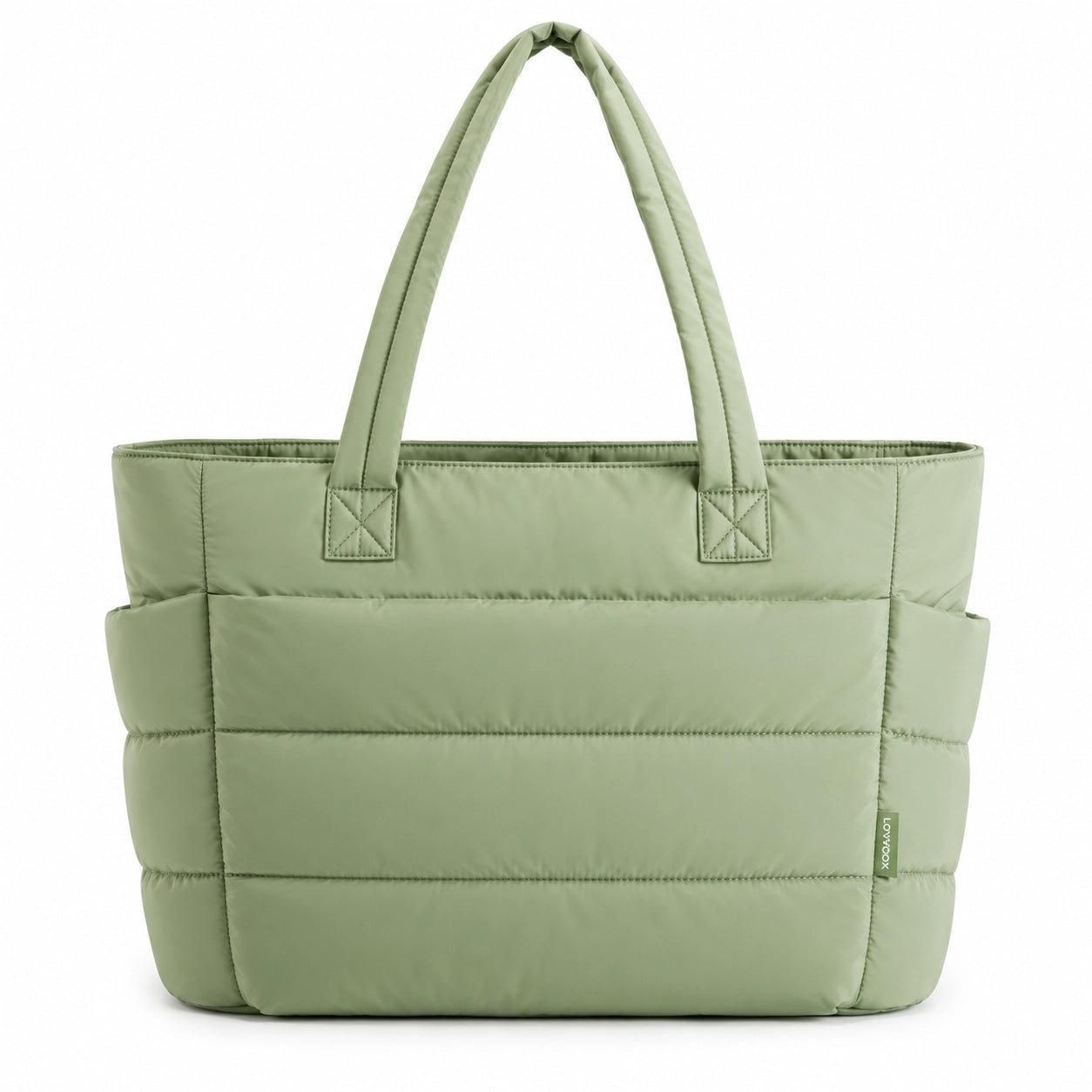 Lightweight Puffy Tote Bag for Women – Quilted Laptop Shoulder Bag with Compartments for Work, Travel & Everyday Use